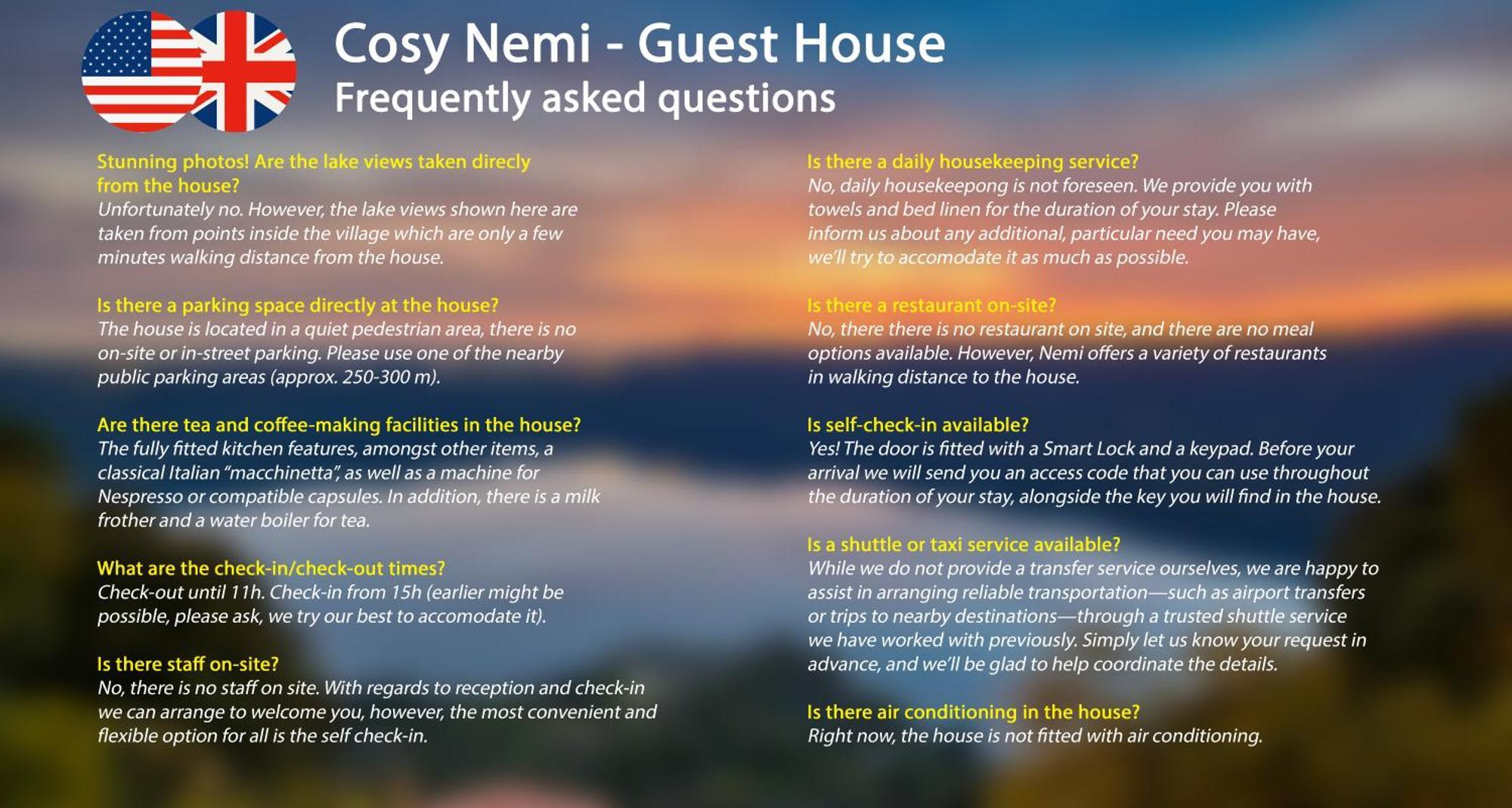 Cosy Nemi - Guest House מראה חיצוני תמונה